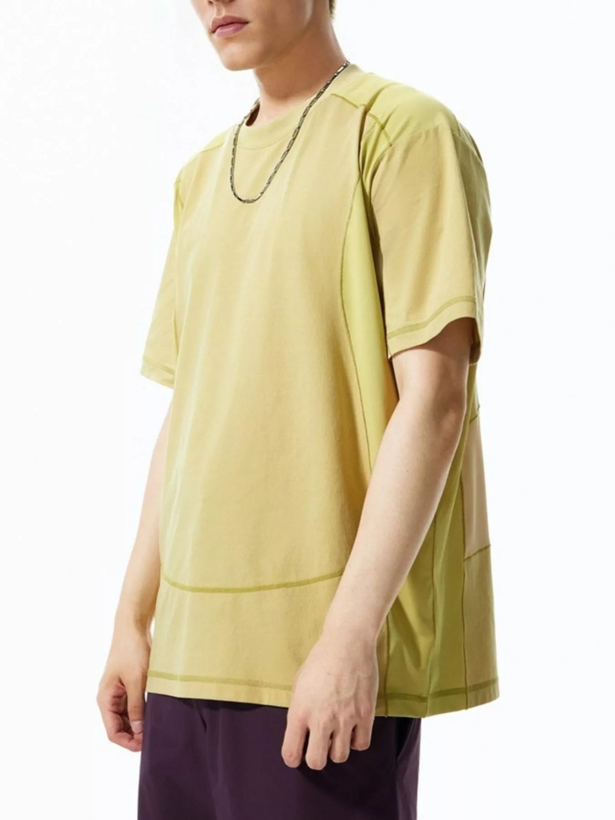 Men's Contrast Stitching Relaxed Fit T-Shirt