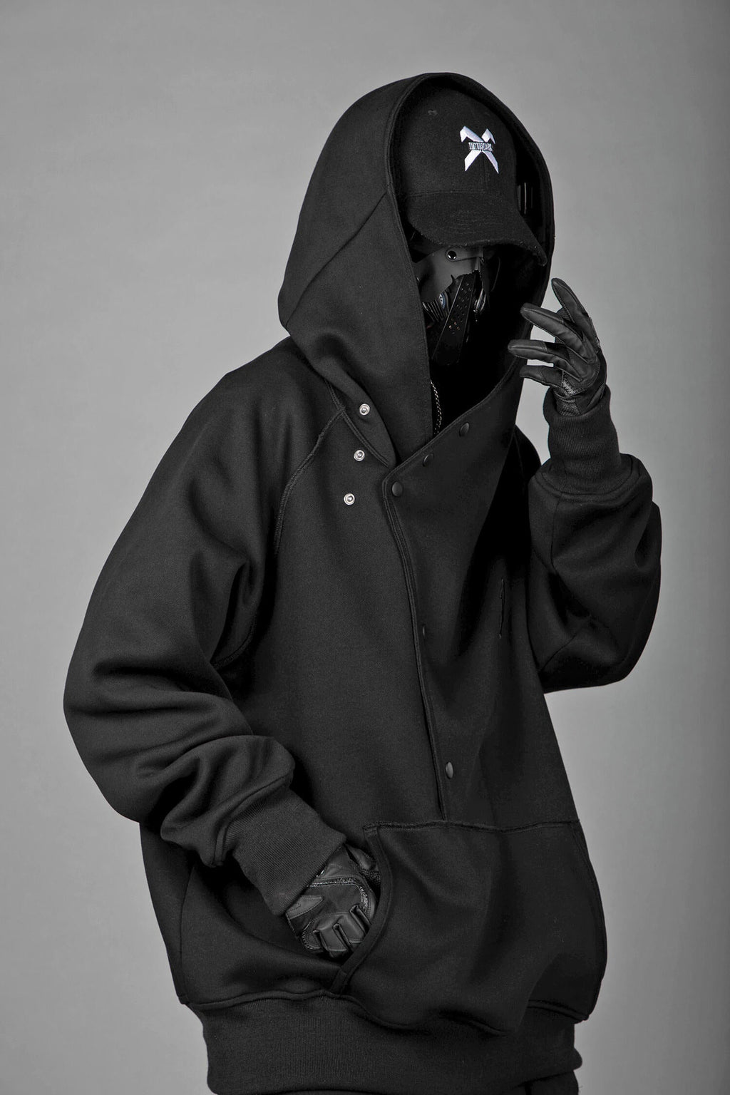 Reaper unit worldwide HiH38 Black Layered Hoodie