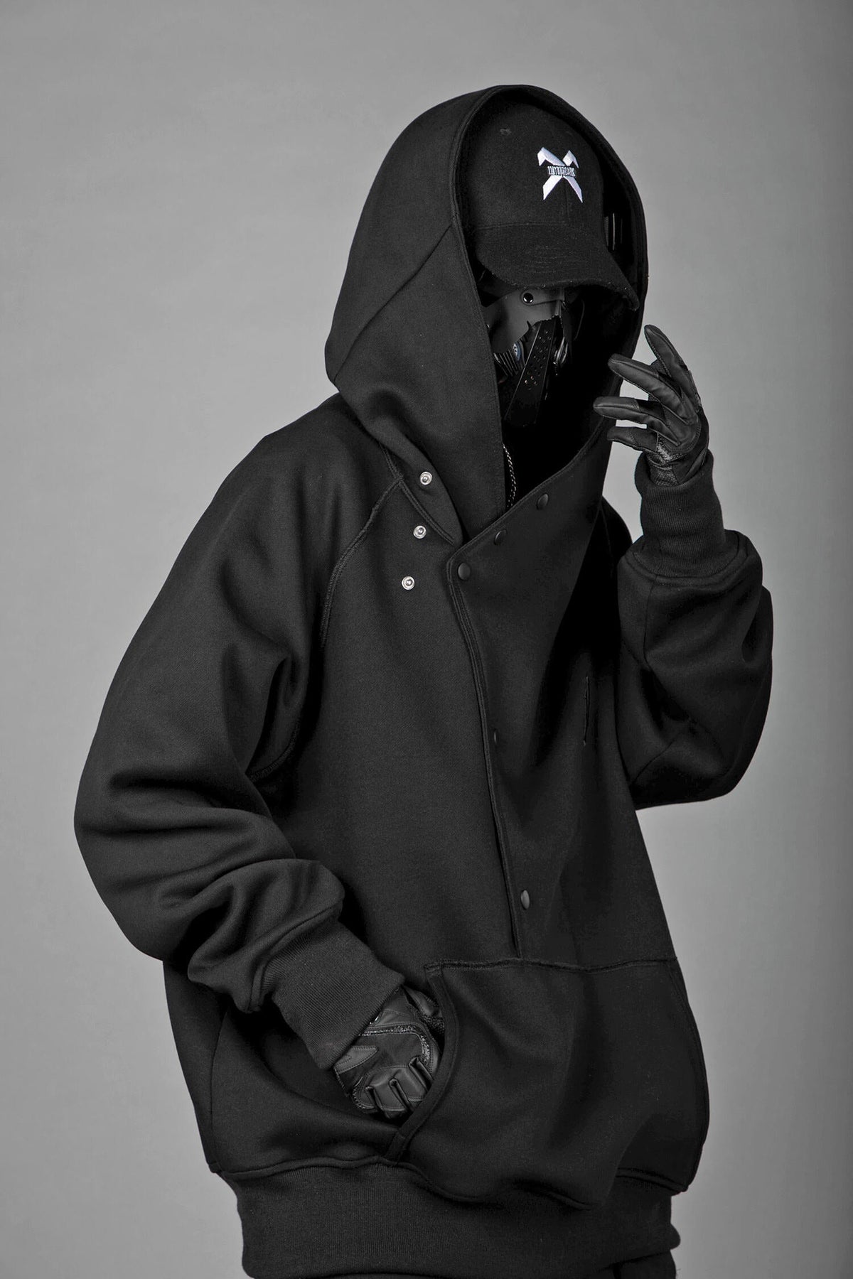 Reaper unit worldwide HiH38 Black Layered Hoodie