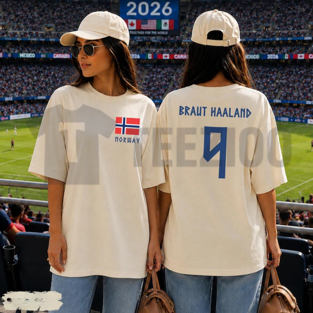 Retro Haaland 9 Norway Soccer Unisex Tee - Vintage Football Graphic T-Shirt
