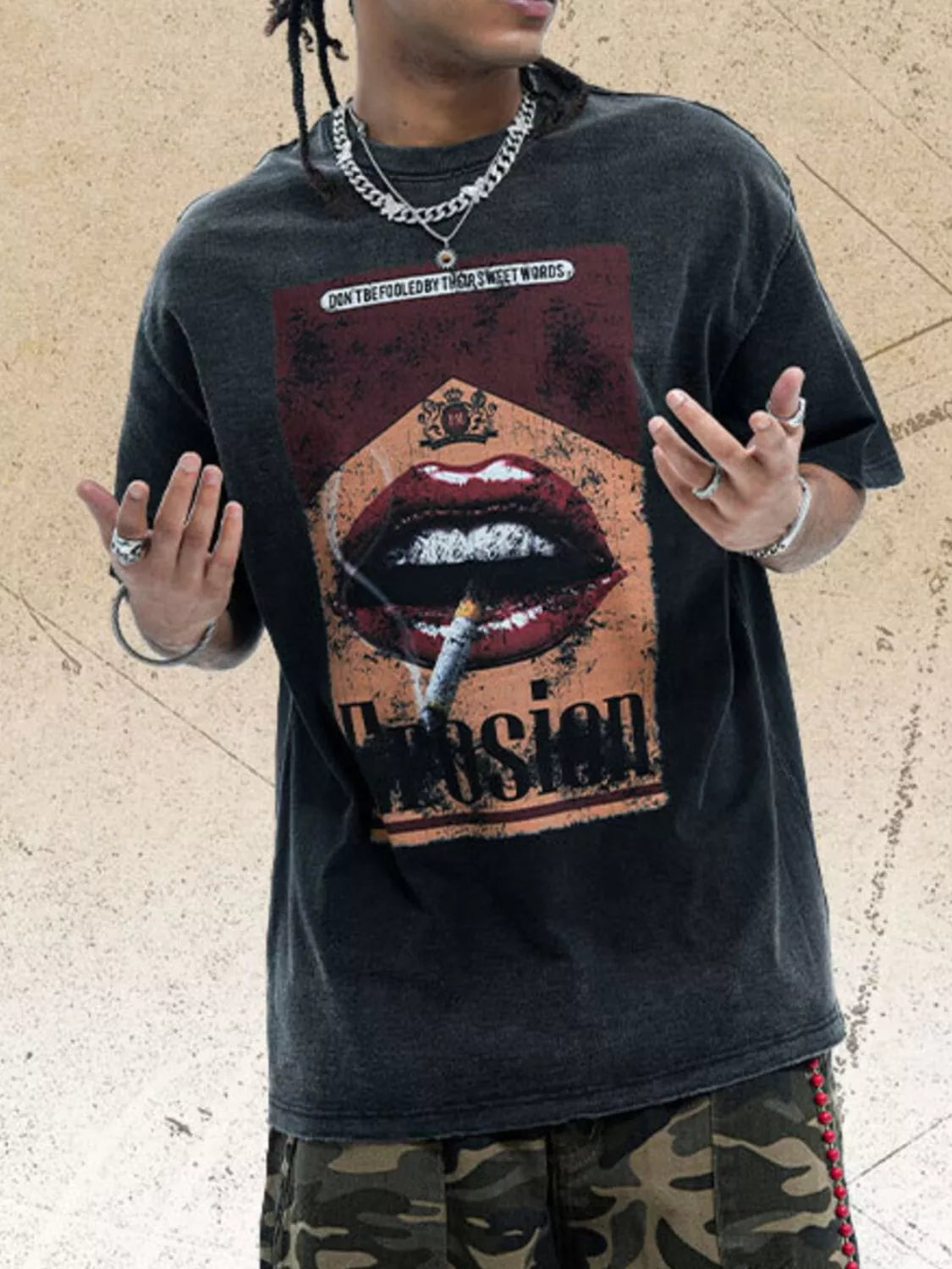 Men's Graphic Round Neck Half Sleeve T-Shirt