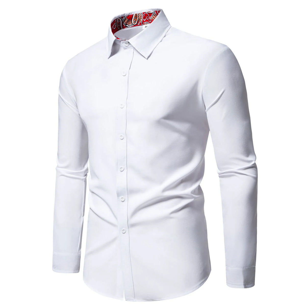 Men's Casual Button-Down Shirt with Cuff Detail