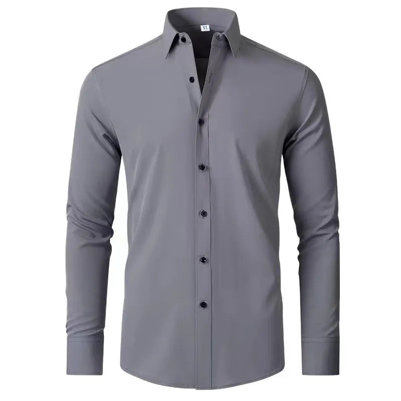 Men's Plus Size Button Up Long Sleeve Shirt