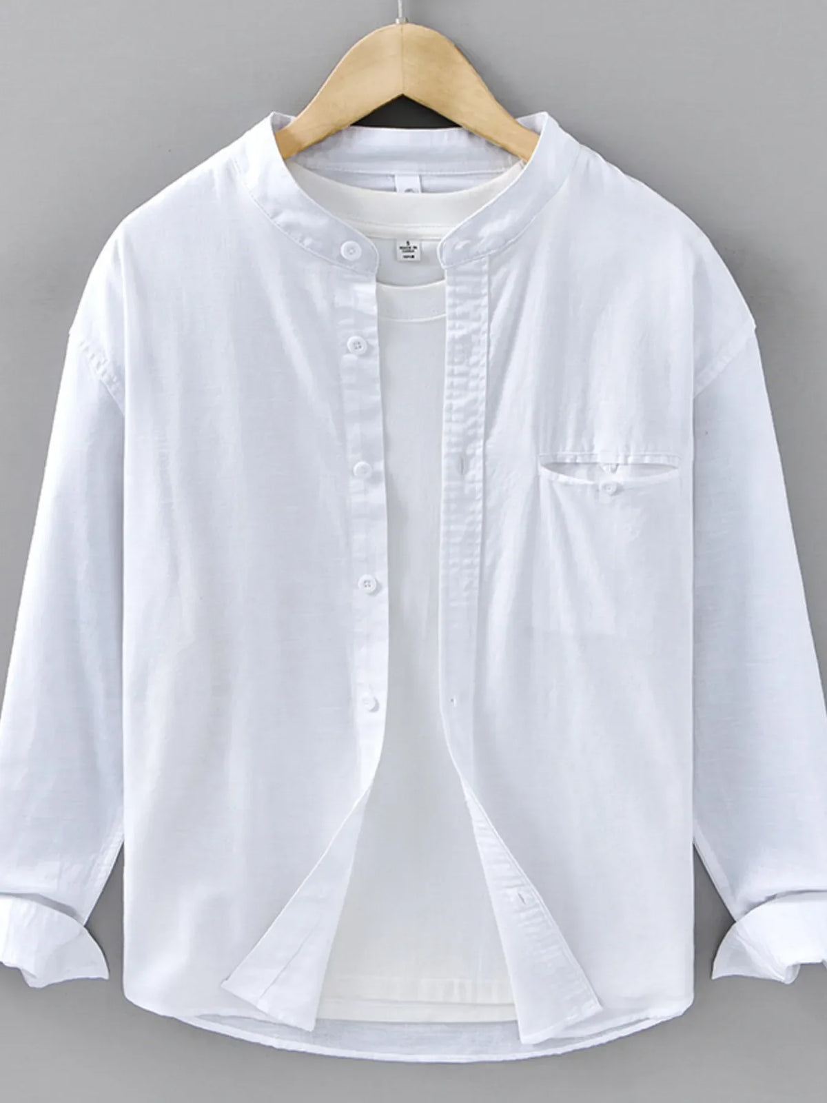 Men's Plus Size Casual Button Up Long Sleeve Shirt