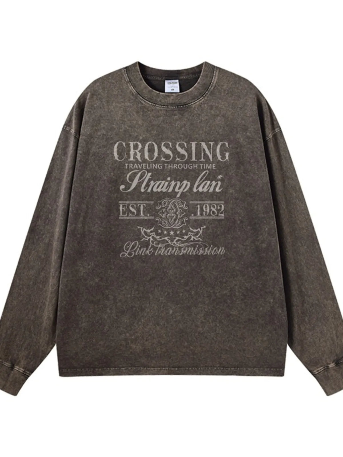 Men's Graphic Round Neck Long Sleeve T-Shirt