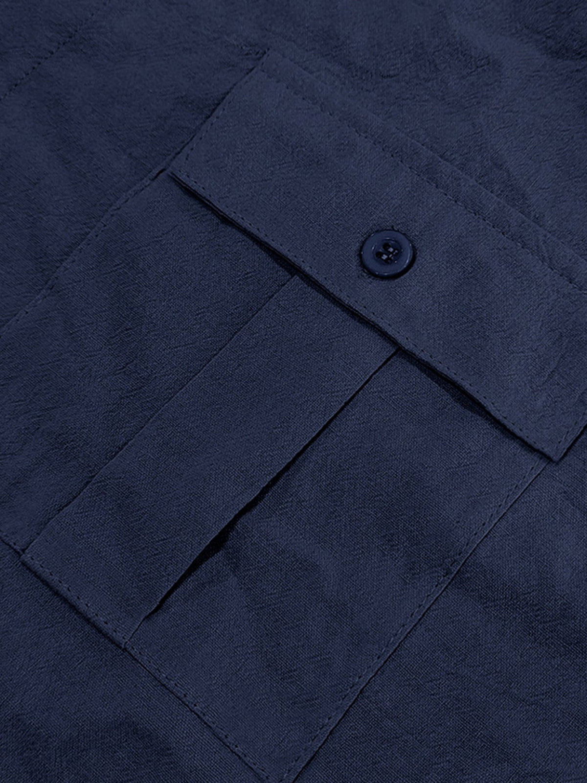 Men's Full Size Short Sleeve Shirt with Pockets Plus Size