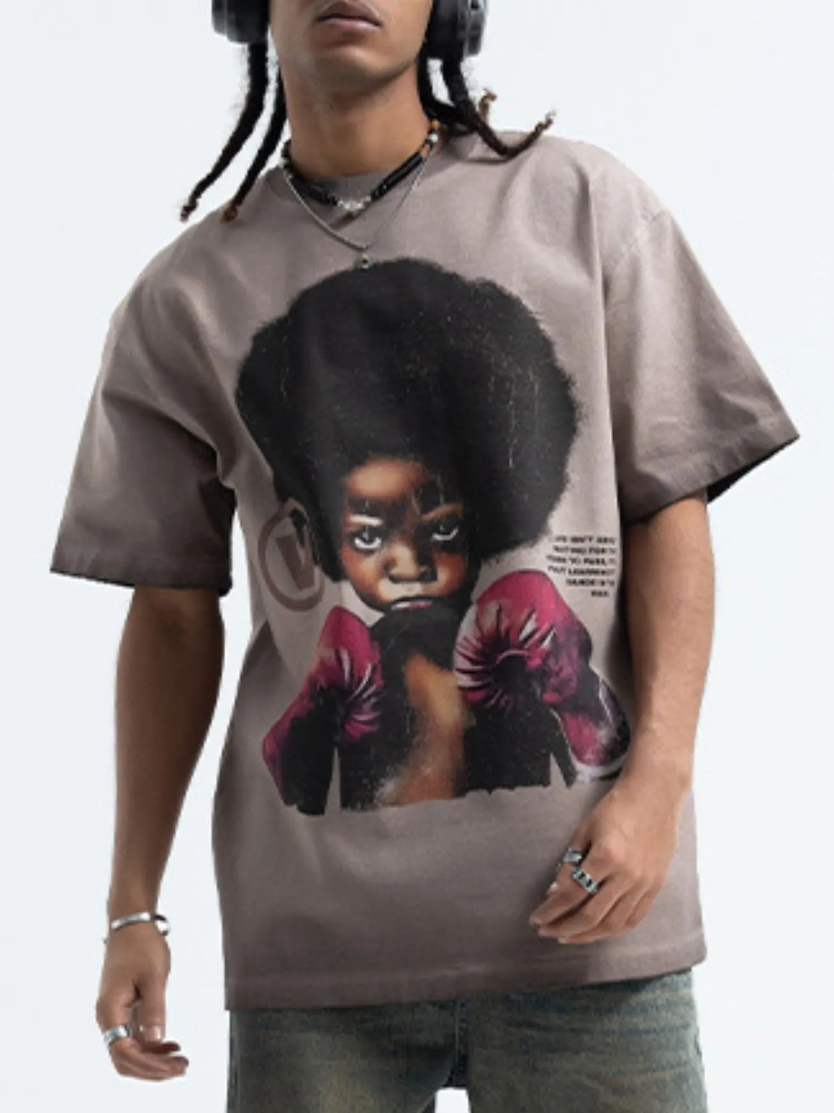 Men's Graphic Round Neck Short Sleeve T-Shirt