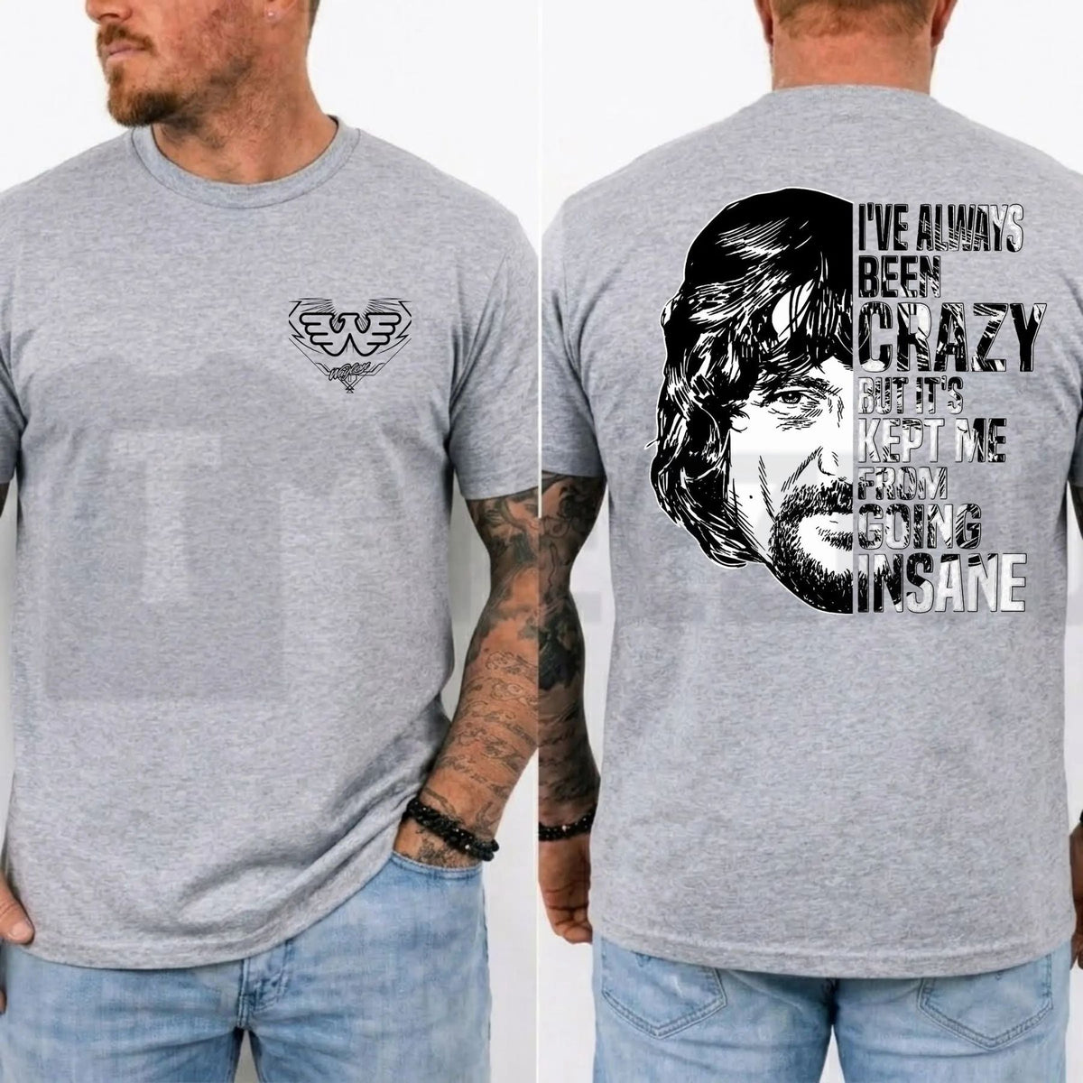 Waylon Jennings Ive Always Been Crazy Tee – Vintage Outlaw Country Music Graphic Shirt