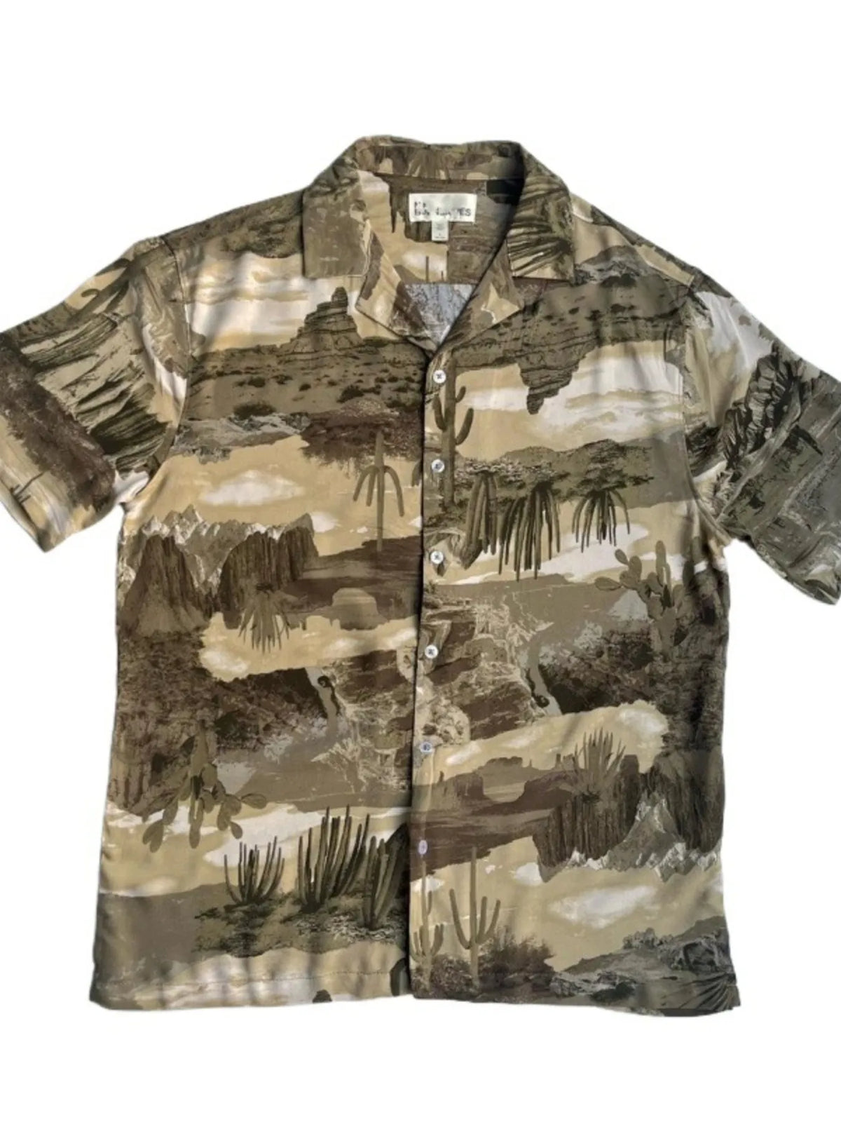 Men's Full Size Button Down Tropical Printed Shirt Plus Size