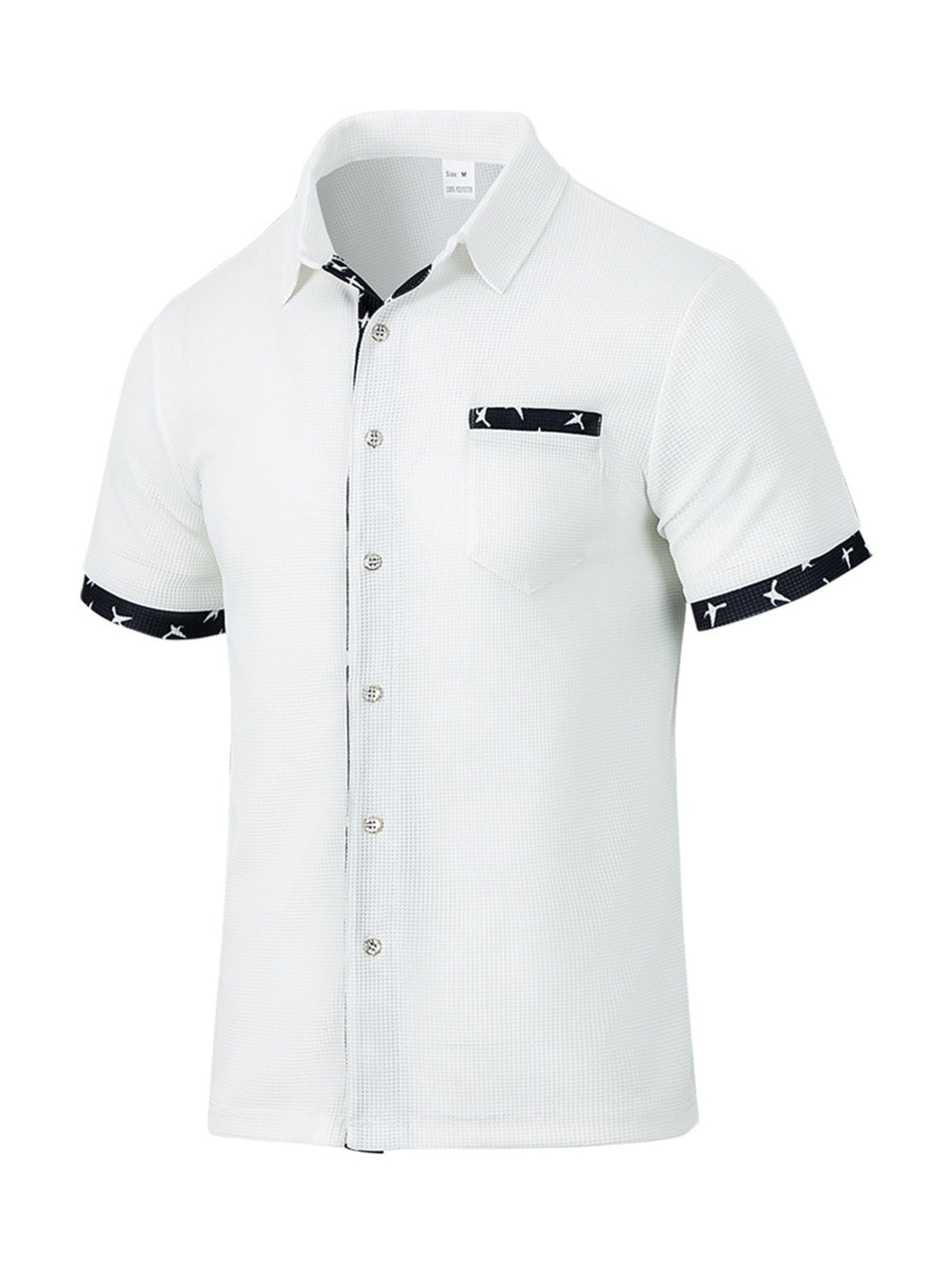 Men's Full Size Casual Button Up Short Sleeve Shirt Plus Size