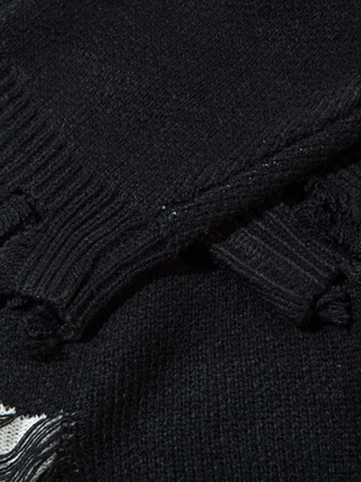 Men's Distressed Chain Detail Oversized Sweater