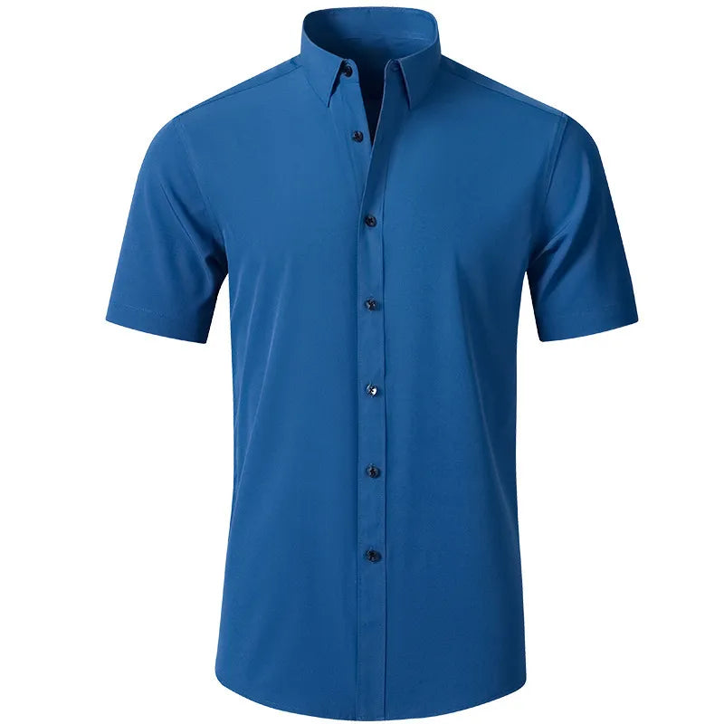 Men's Plus Size Button Up Short Sleeve Shirt
