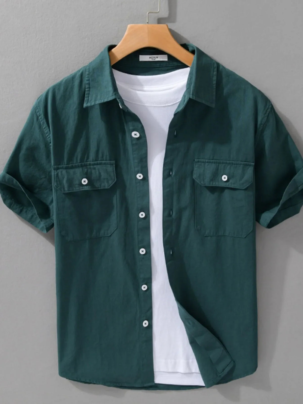 Men's Plus Size Button Up Short Sleeve Shirt
