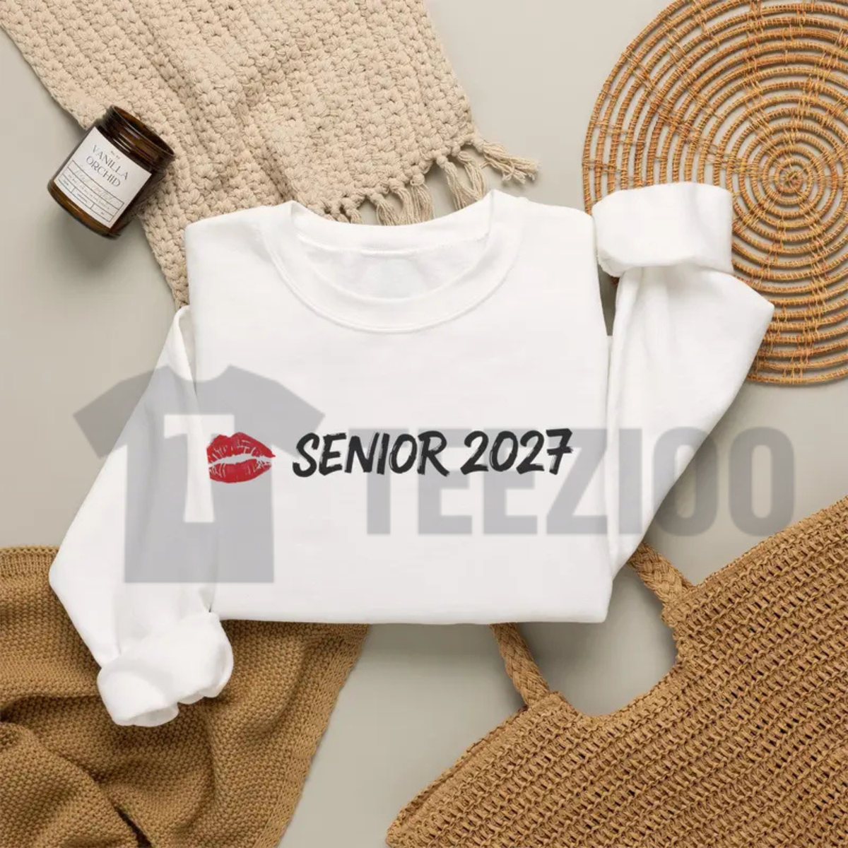 Senior 2027 Kiss My Class Goodbye Sweatshirt - Bold Graduation Crewneck