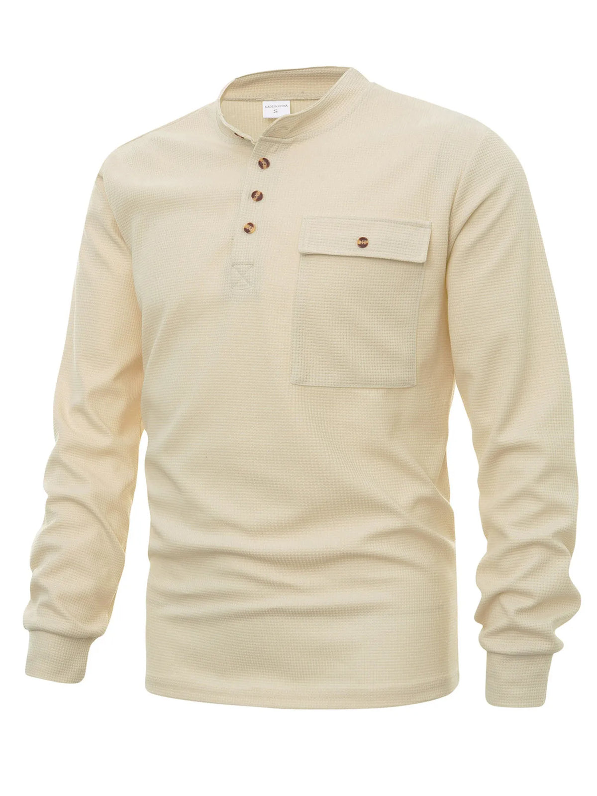 Men's Button Detail Long Sleeve T-Shirt