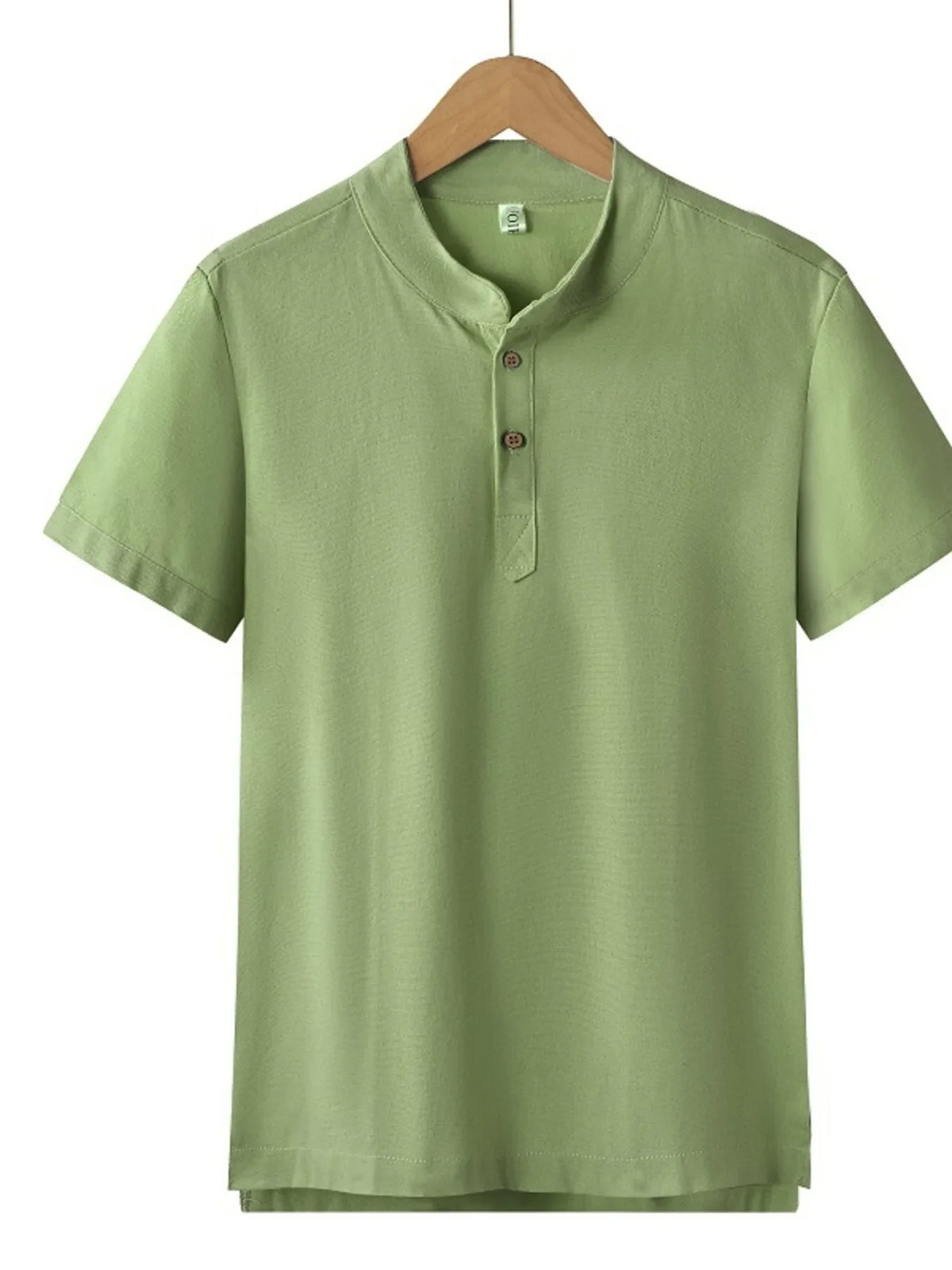 Men's Plus Size Button Detail Short Sleeve Blouse