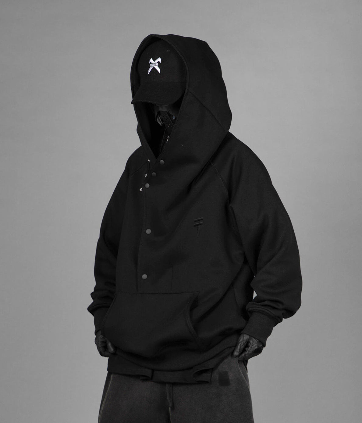 Reaper unit worldwide HiH38 Black Layered Hoodie