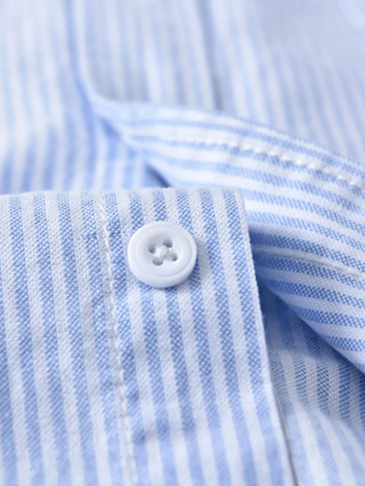 Men's Plus Size Striped Button Up Short Sleeve Shirt