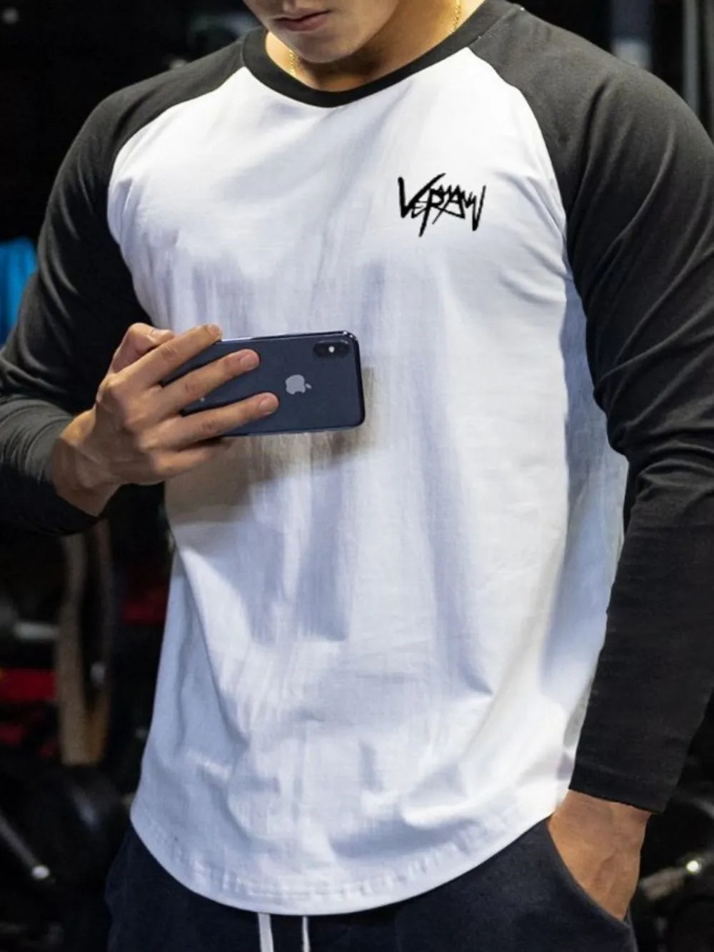 Men's Plus Size Round Neck Long Sleeve T-Shirt
