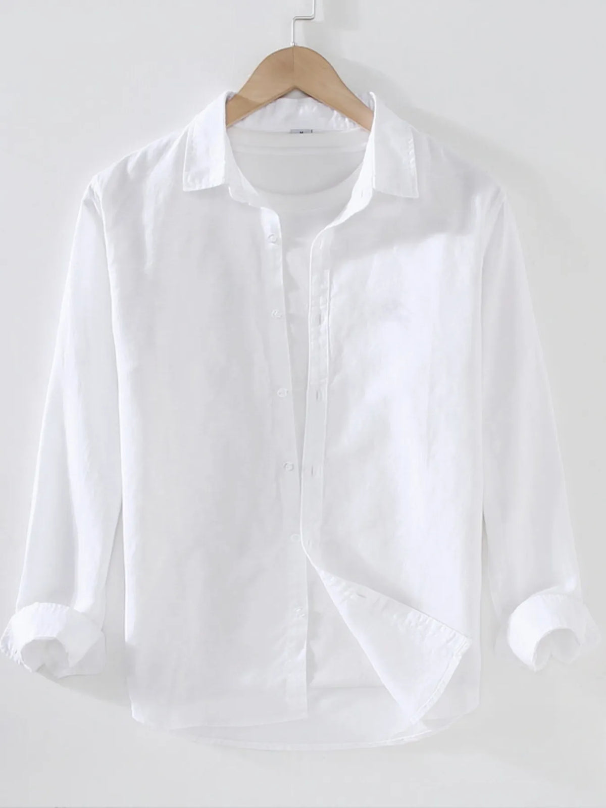 Men's Full Size Casual Long Sleeve Button-Up Shirt Plus Size
