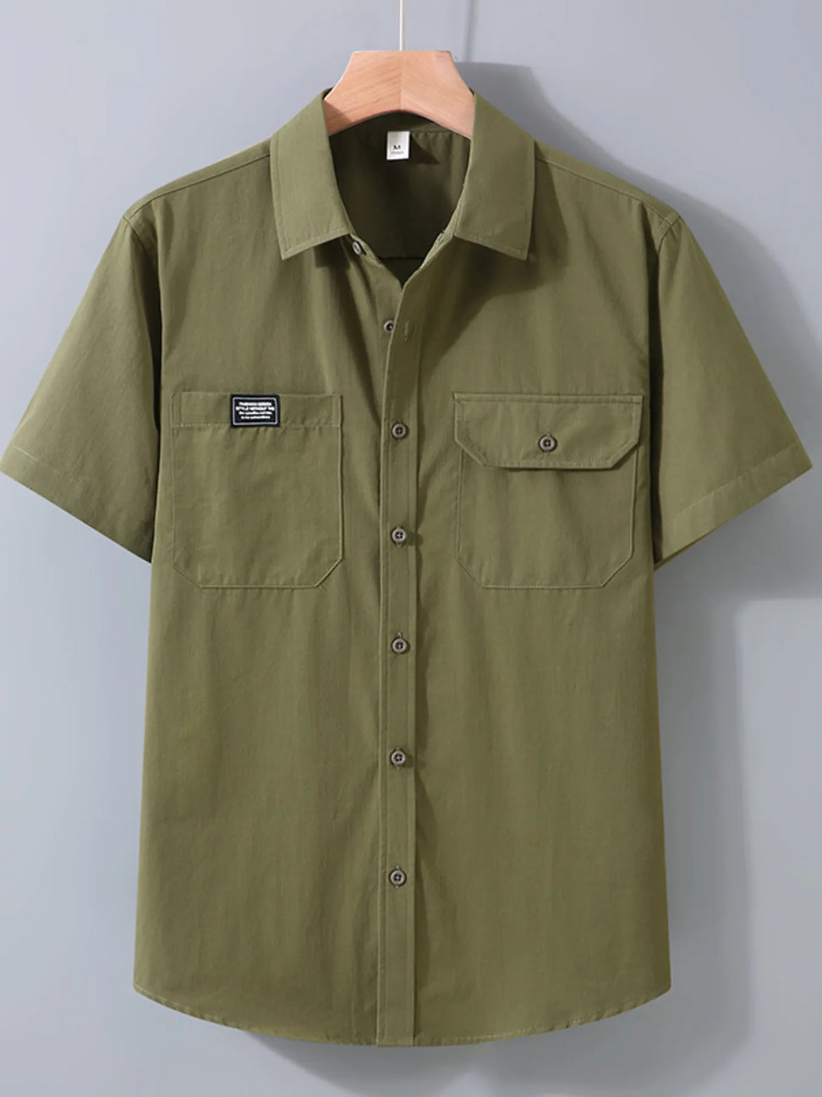 Men's Plus Size Button Up Short Sleeve Shirt