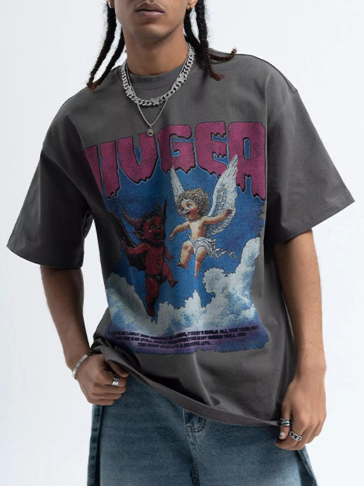 Men's Graphic Round Neck Short Sleeve T-Shirt