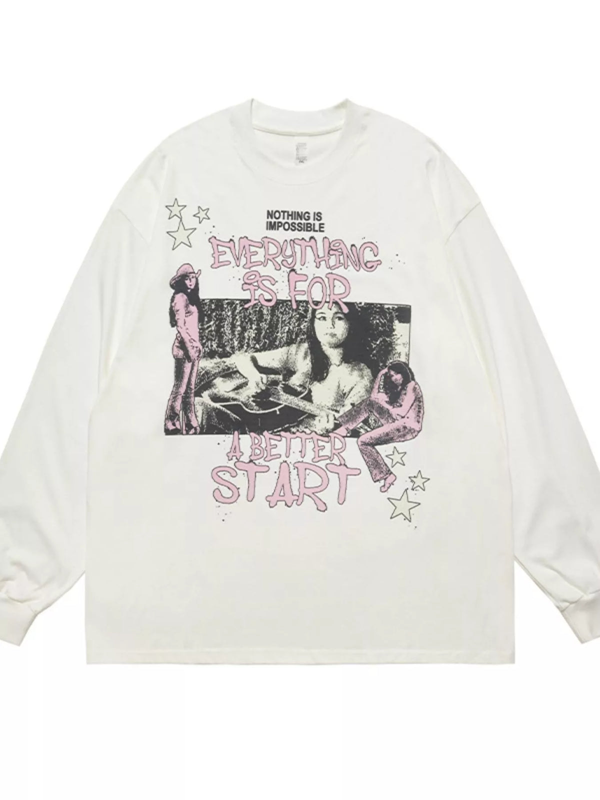 Men's Graphic Round Neck Long Sleeve T-Shirt