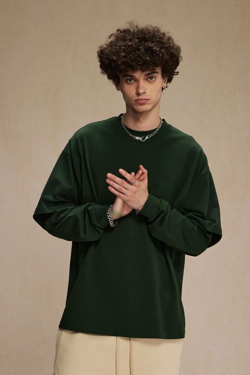 Men's Round Neck Long Sleeve T-Shirt
