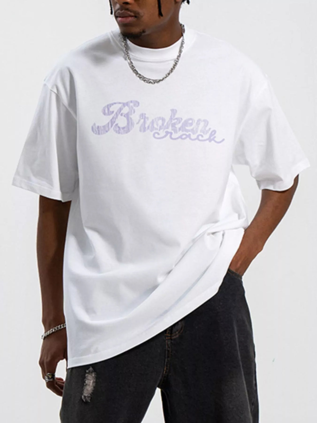 Men's Graphic Round Neck Oversized T-Shirt
