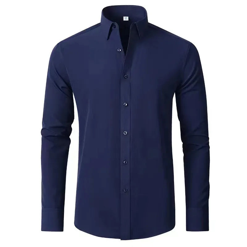 Men's Plus Size Button Up Long Sleeve Shirt