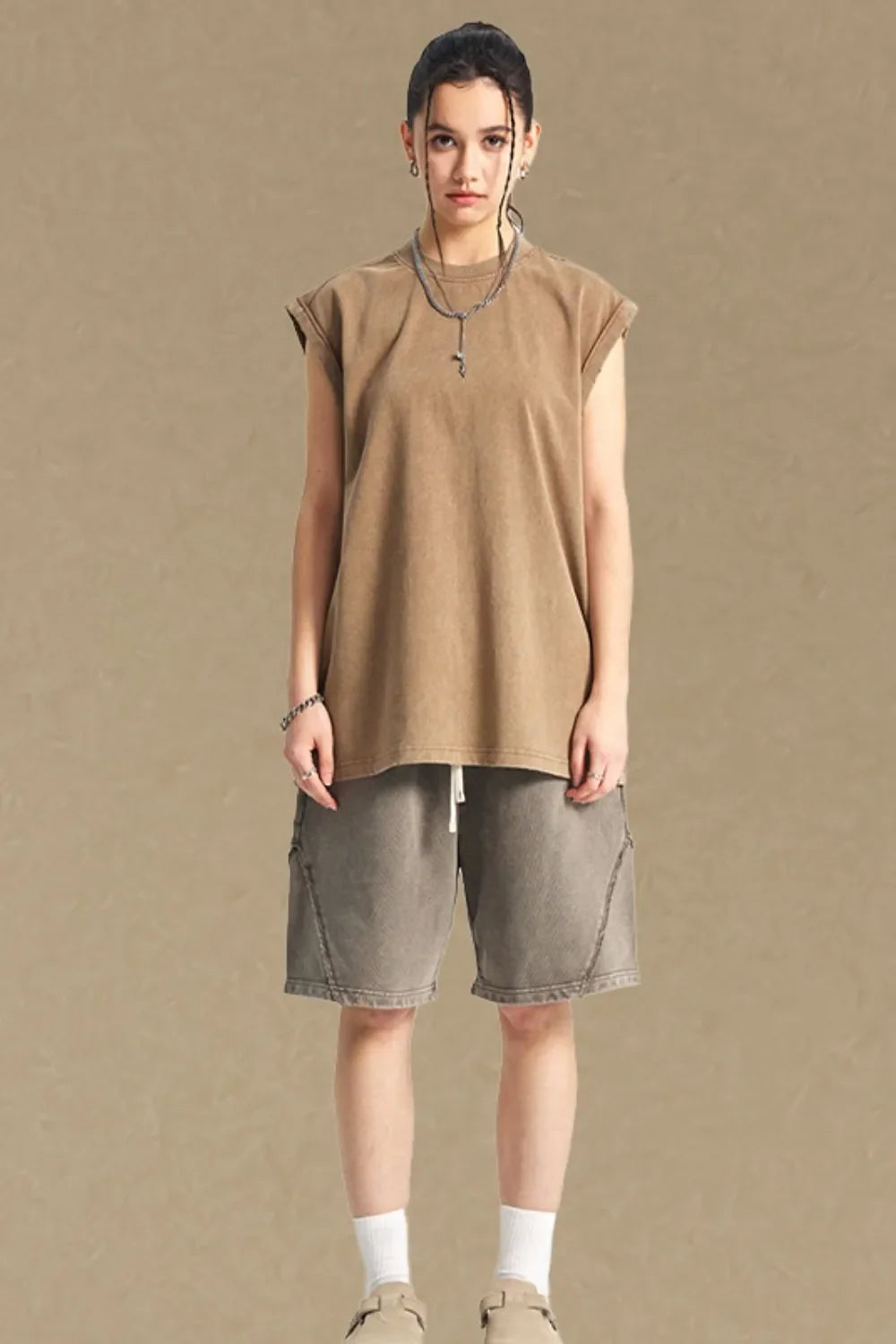 Men's Solid Color Round Neck Tank