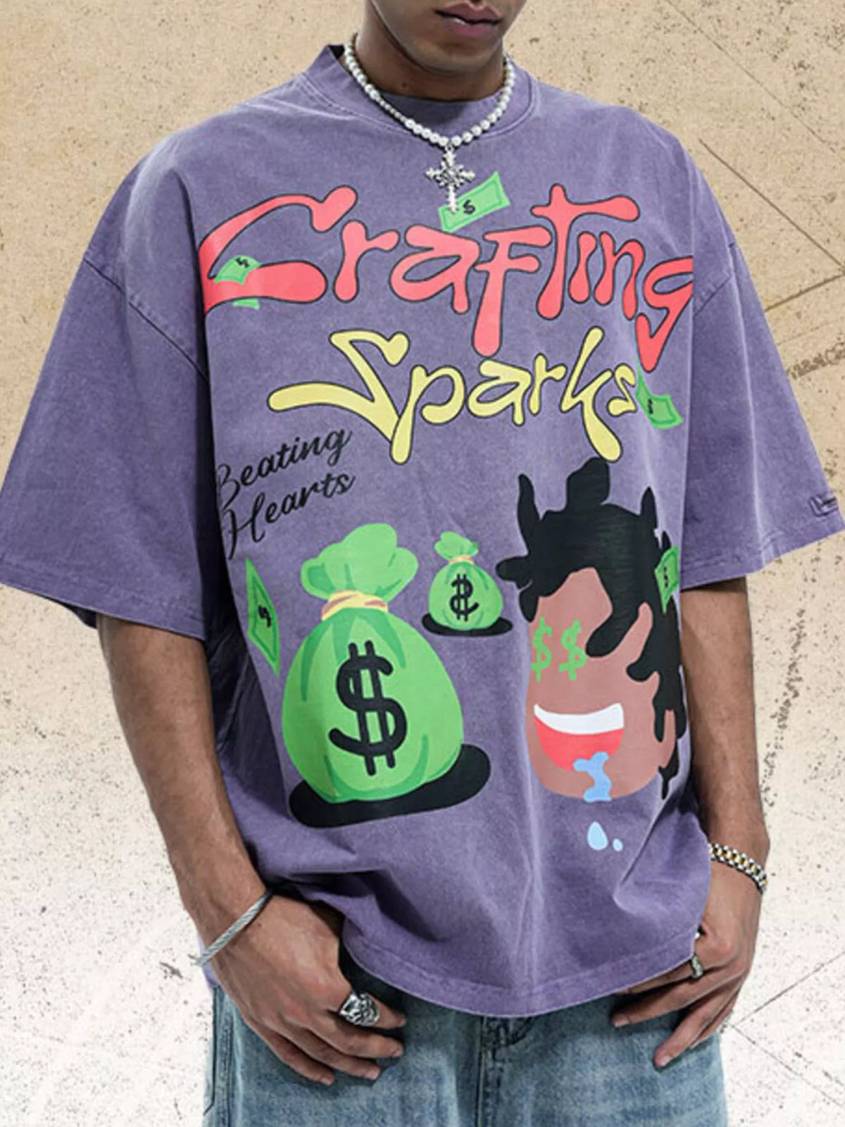 Men's Graphic Vintage Washed T-Shirt
