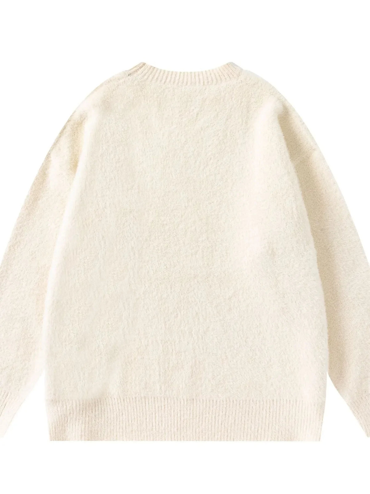 Men's Letter Crew Neck Long Sleeve Knit Sweater