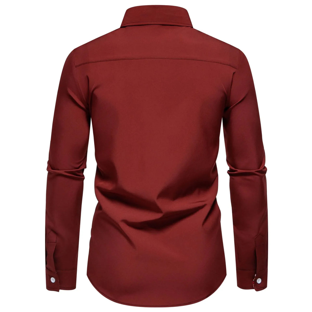 Men's Casual Button-Down Shirt with Cuff Detail