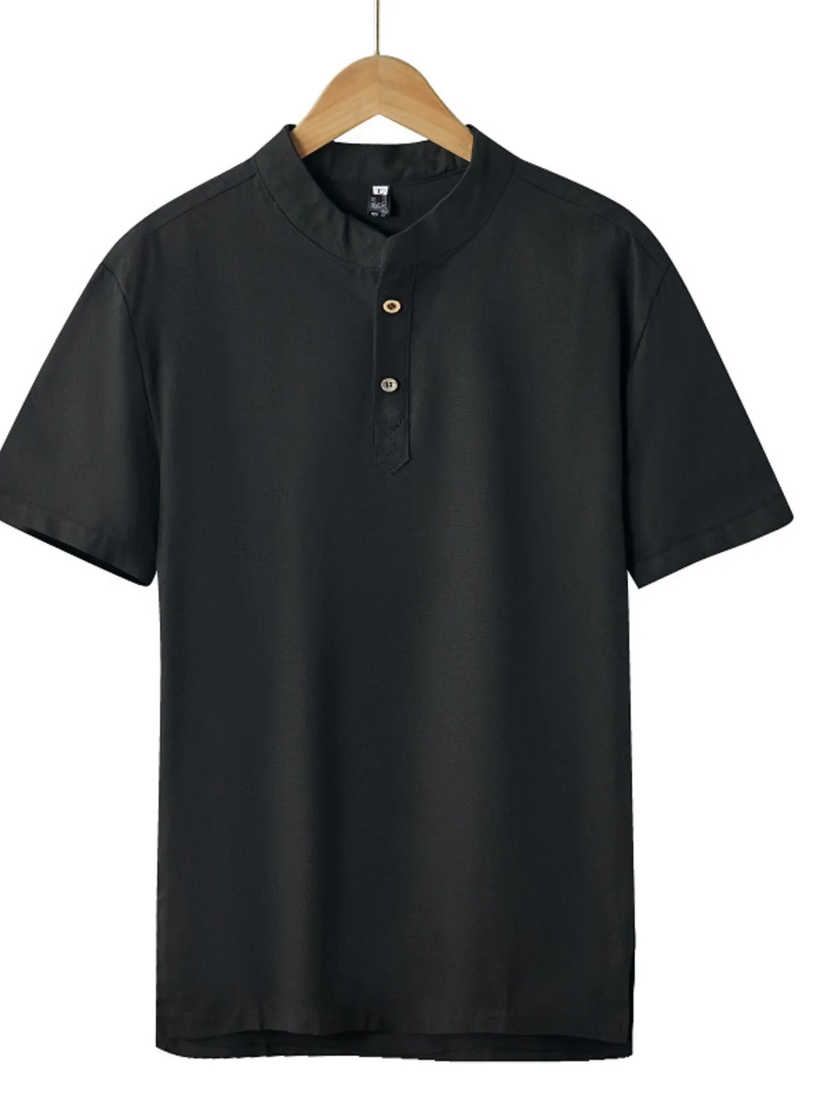 Men's Plus Size Button Detail Short Sleeve Blouse