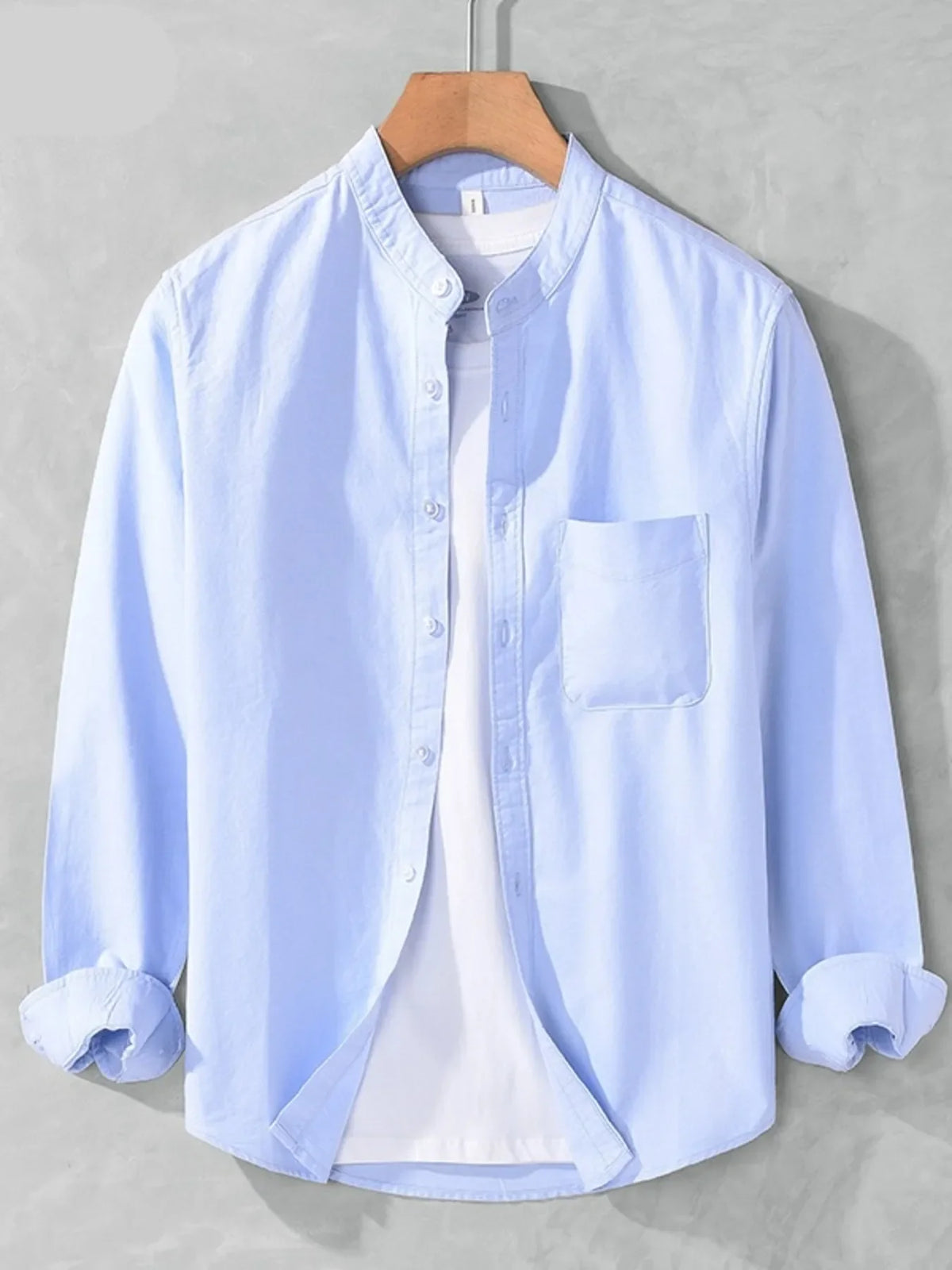 Men's Plus Size Button Up Long Sleeve Shirt