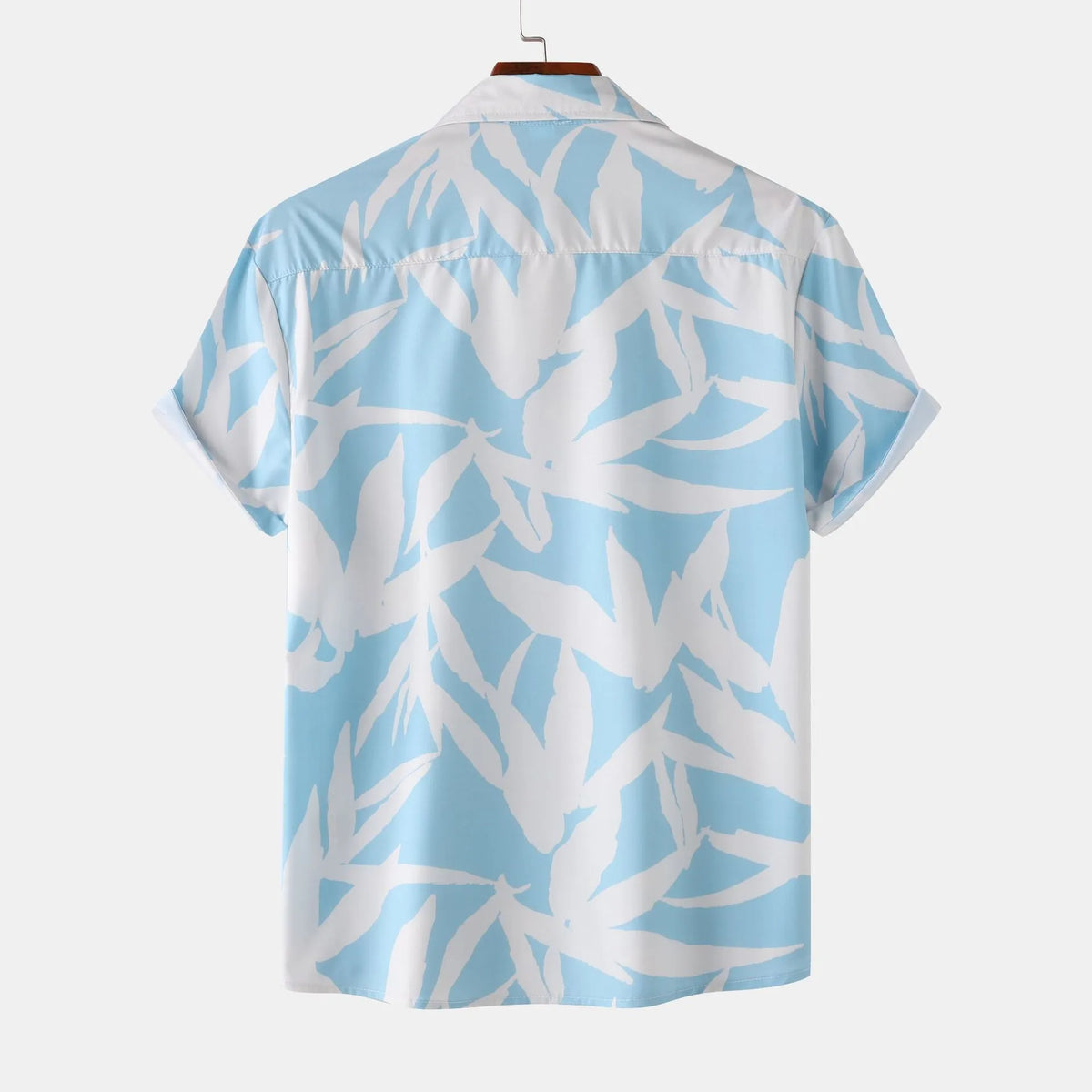 Men's Printed Button Up Short Sleeve Shirt