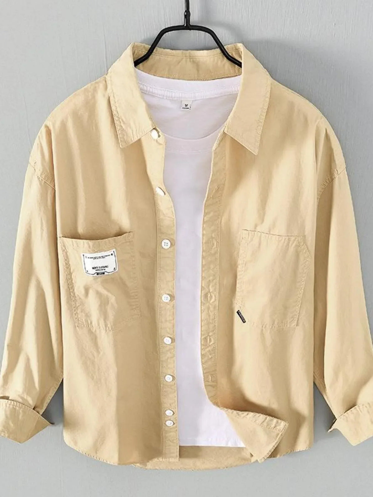 Men's Plus Size Button Up Long Sleeve Shirt