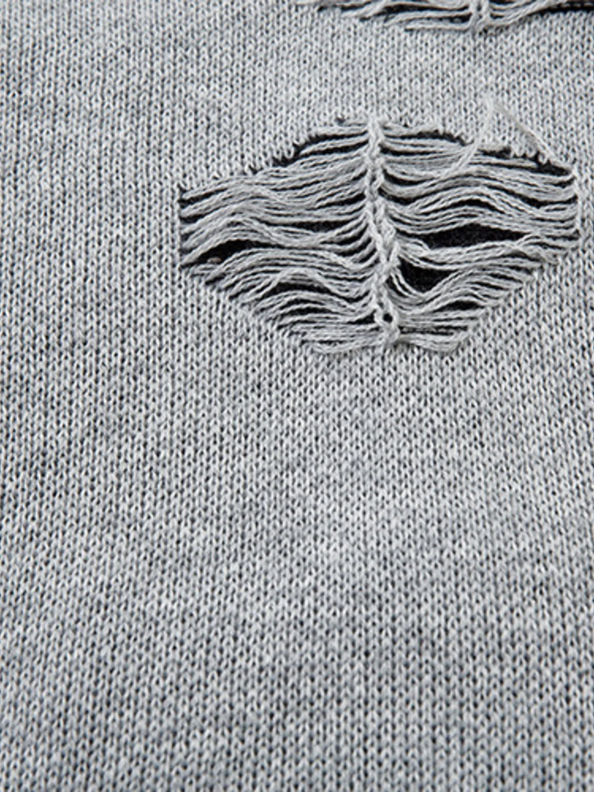 Men's Distressed Chain Detail Oversized Sweater