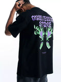 Men's Oversized Round Neck Graphic T-Shirt