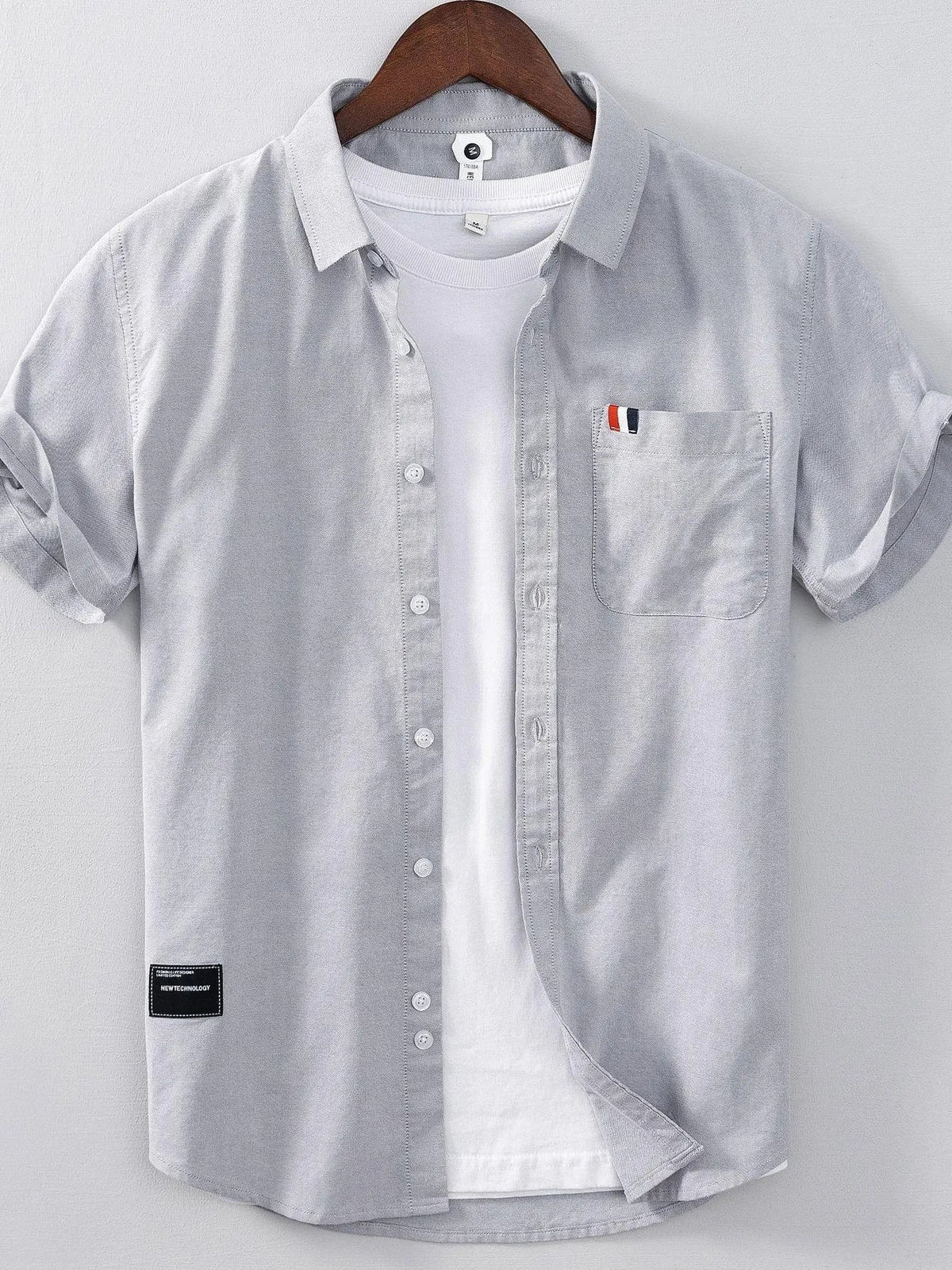 Men's Plus Size Button Up Short Sleeve Shirt
