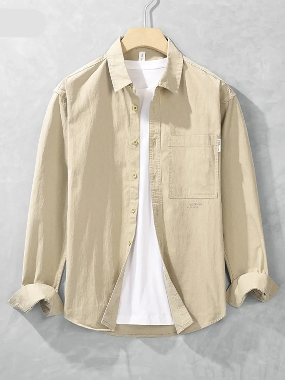 Men's Plus Size Button Up Long Sleeve Shirt