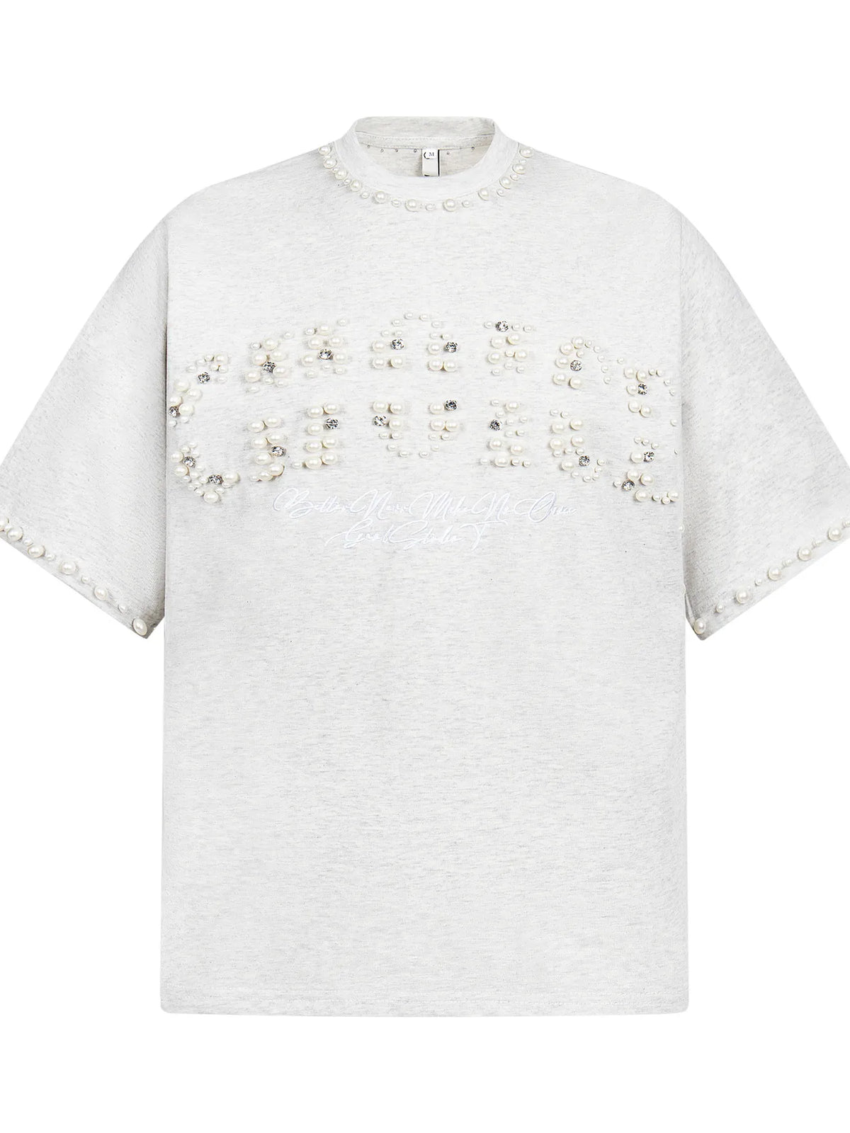 Men's Pearl Detail Round Neck T-Shirt