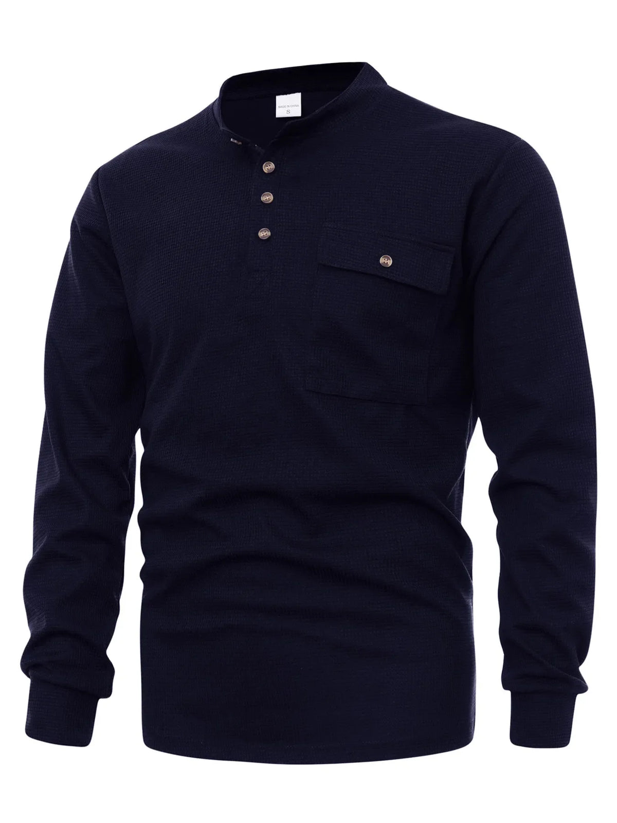 Men's Button Detail Long Sleeve T-Shirt