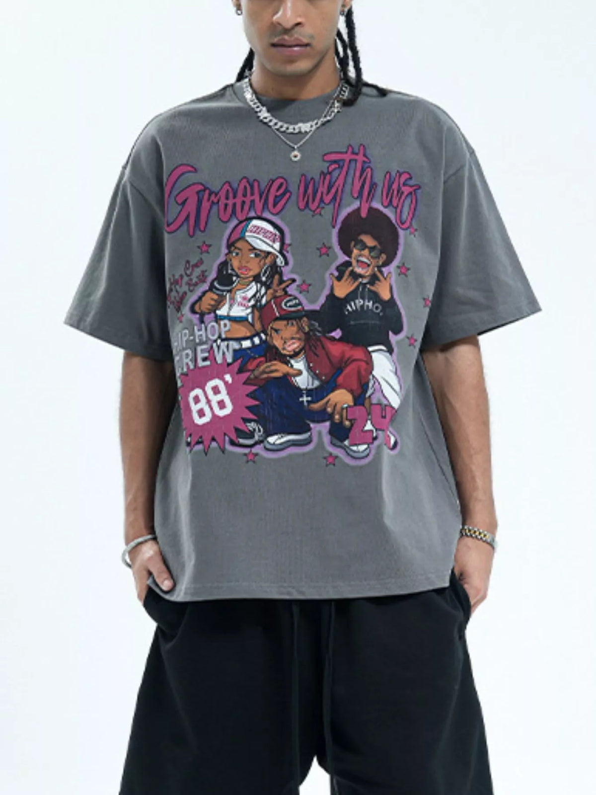 Men's Graphic Round Neck Half Sleeve T-Shirt