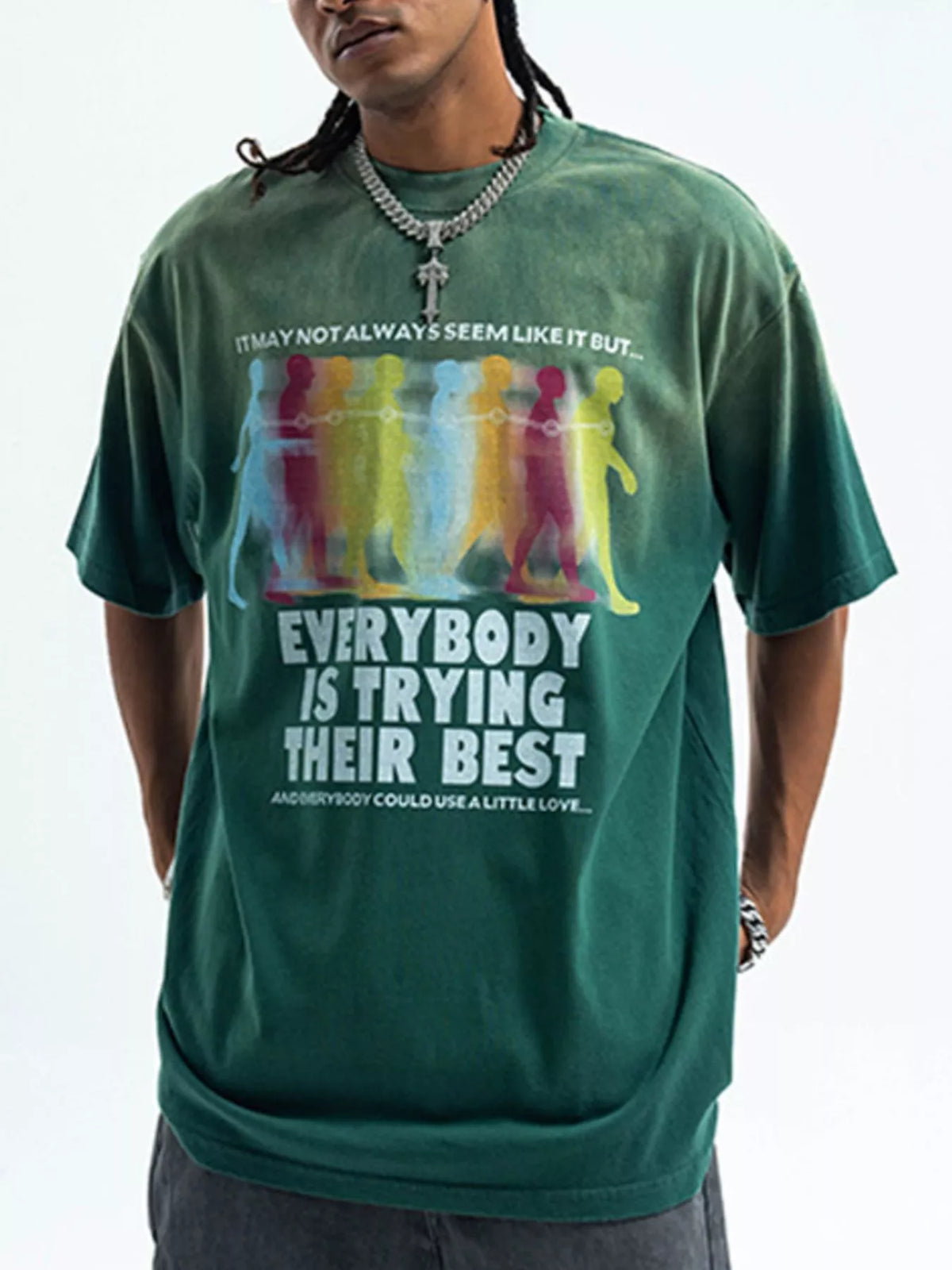 Men's Graphic Round Neck Short Sleeve T-Shirt