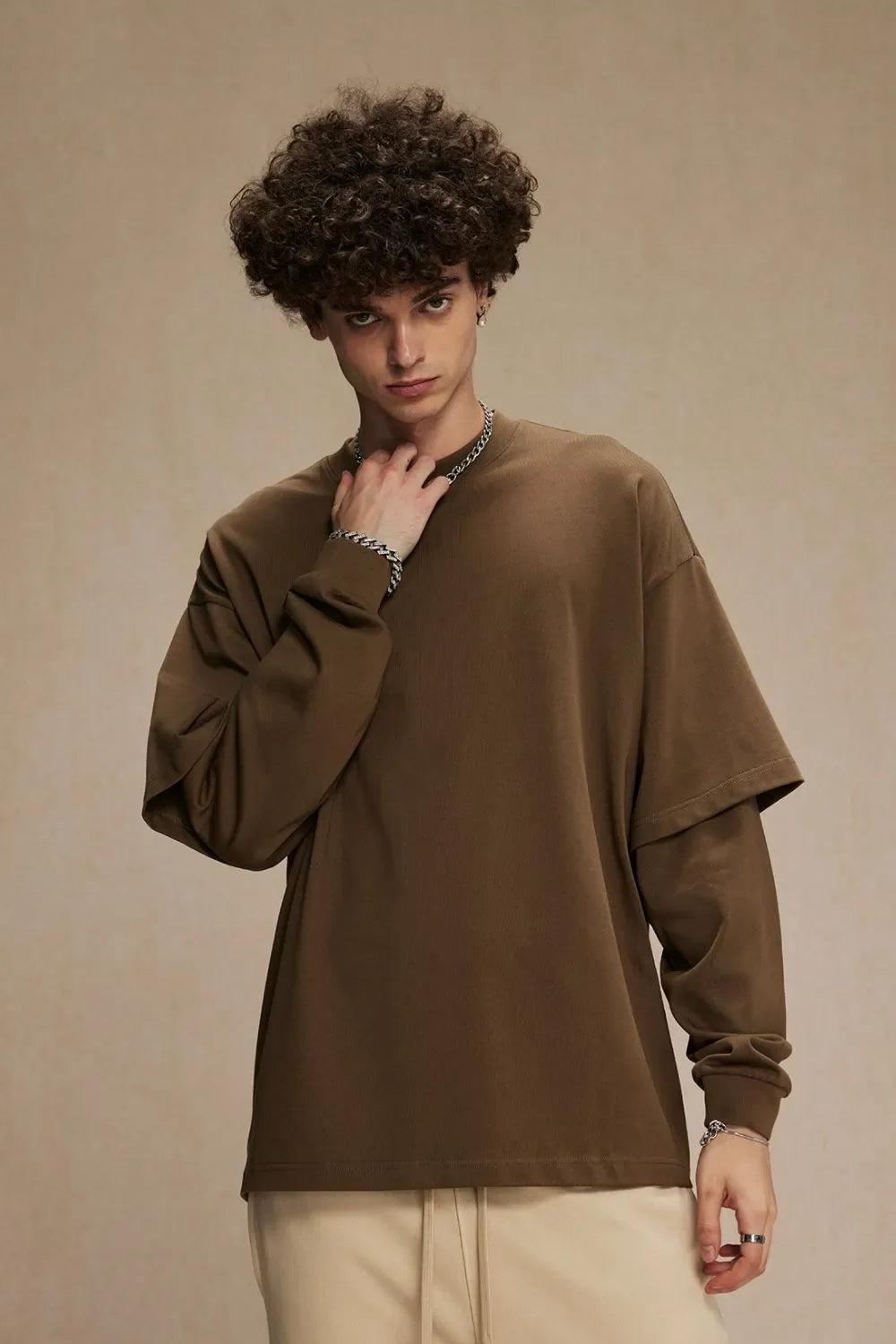 Men's Round Neck Long Sleeve T-Shirt