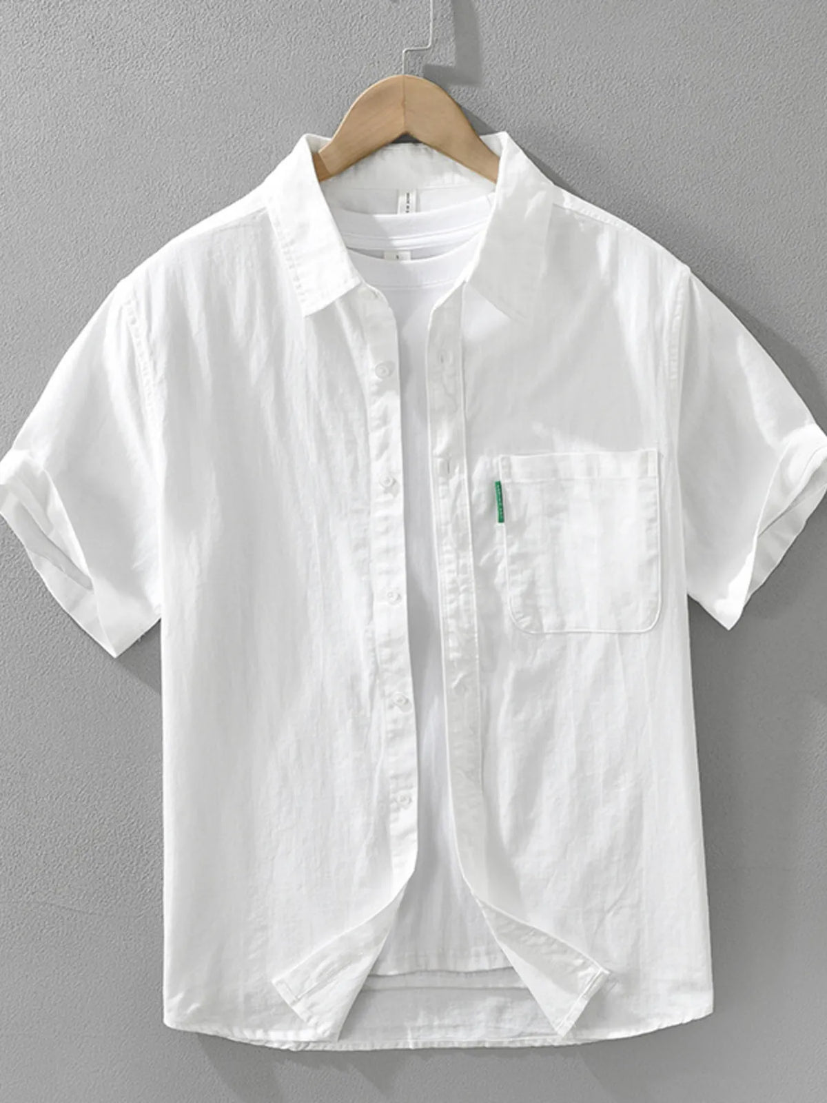 Men's Plus Size Button Up Short Sleeve Shirt