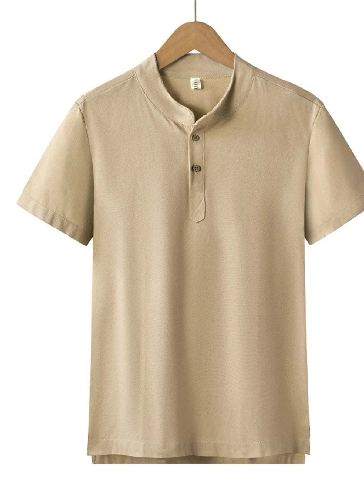 Men's Plus Size Button Detail Short Sleeve Blouse