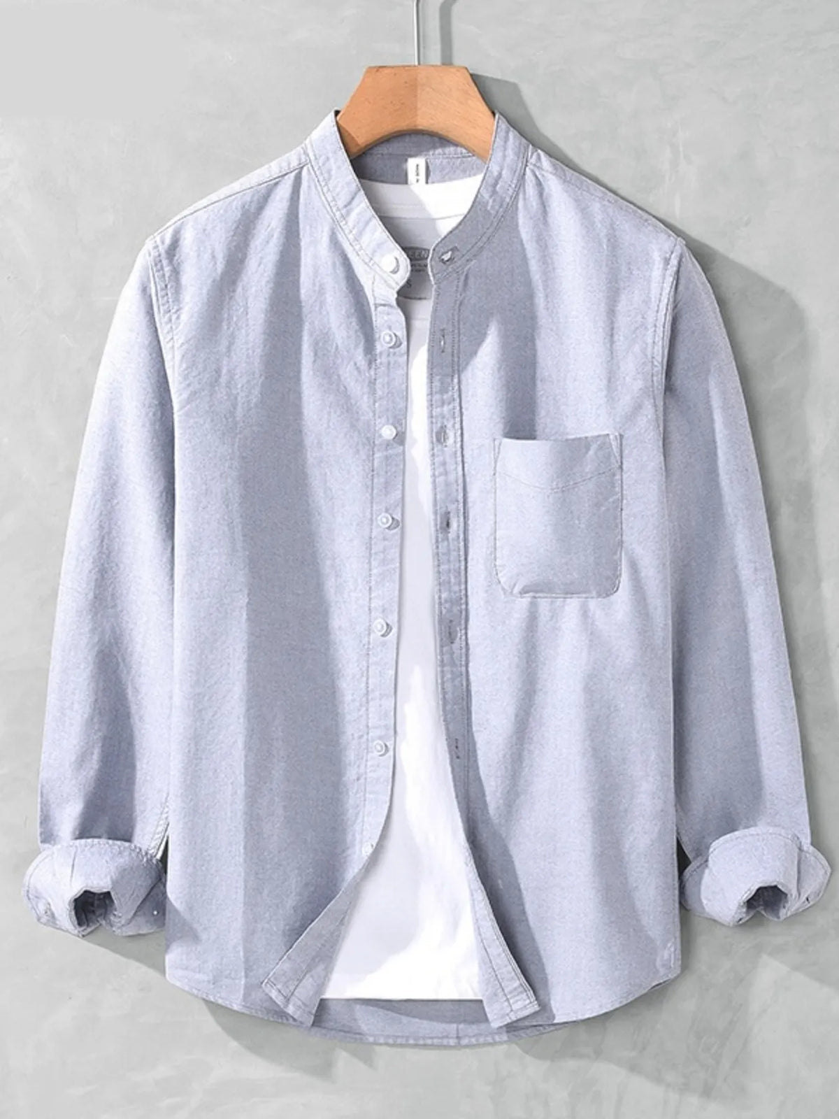Men's Plus Size Button Up Long Sleeve Shirt